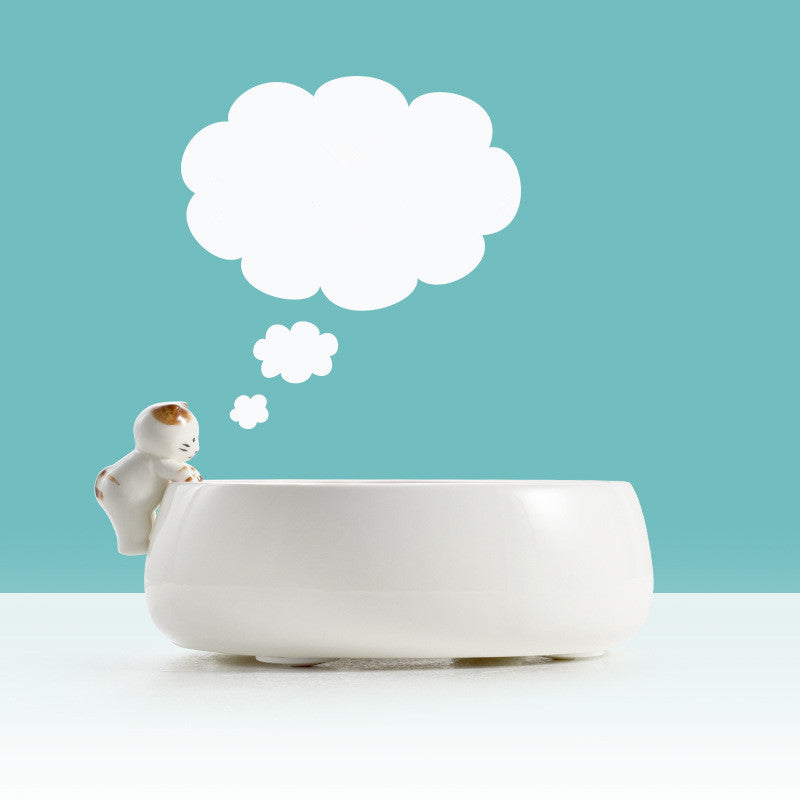 Royal Paws™ Sakura Keramik-Napf – Handglasierter Futter- & Wassernapf für Katzen