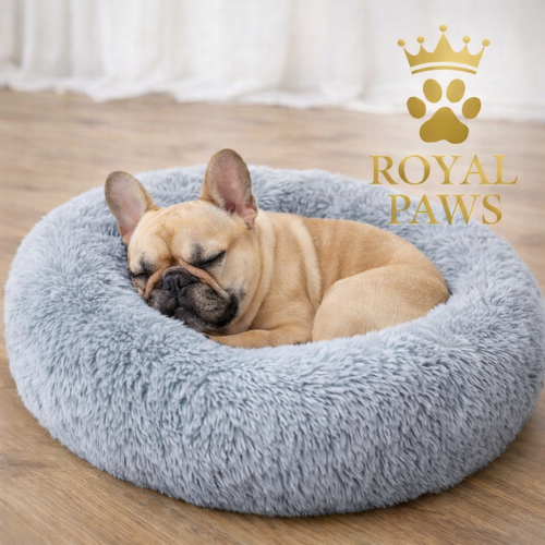 Royal Paws™️ Flauschiges Donut-Hundebett – Anti-Stress & Waschbar