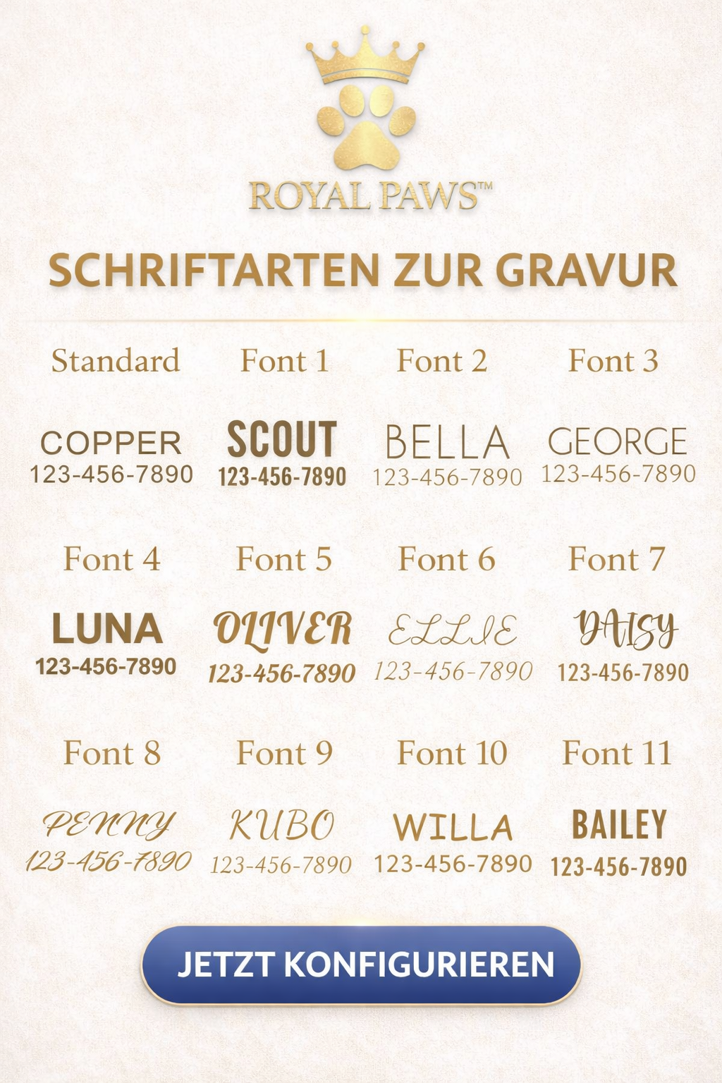 Royal Paws™️ Personalisiertes Hunde-Halsband mit Gratis-Gravur | Premium Qualität