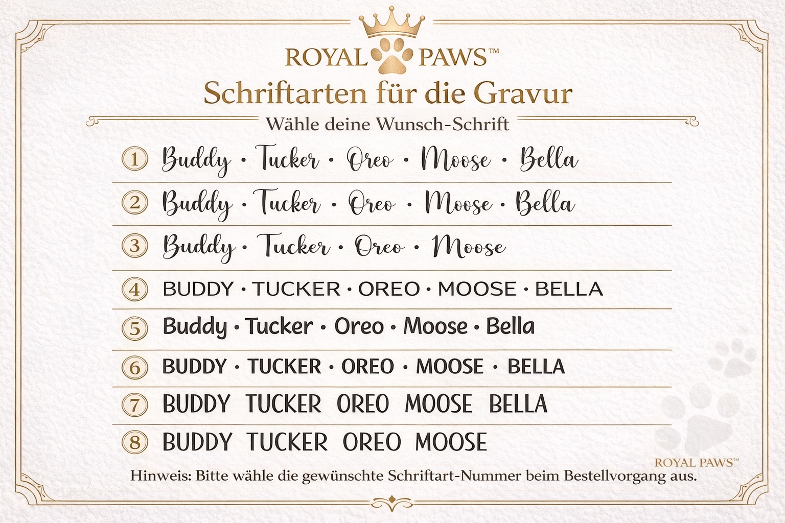 Royal Paws™ Personalisierter Keramik-Hundenapf – mit Namensgravur