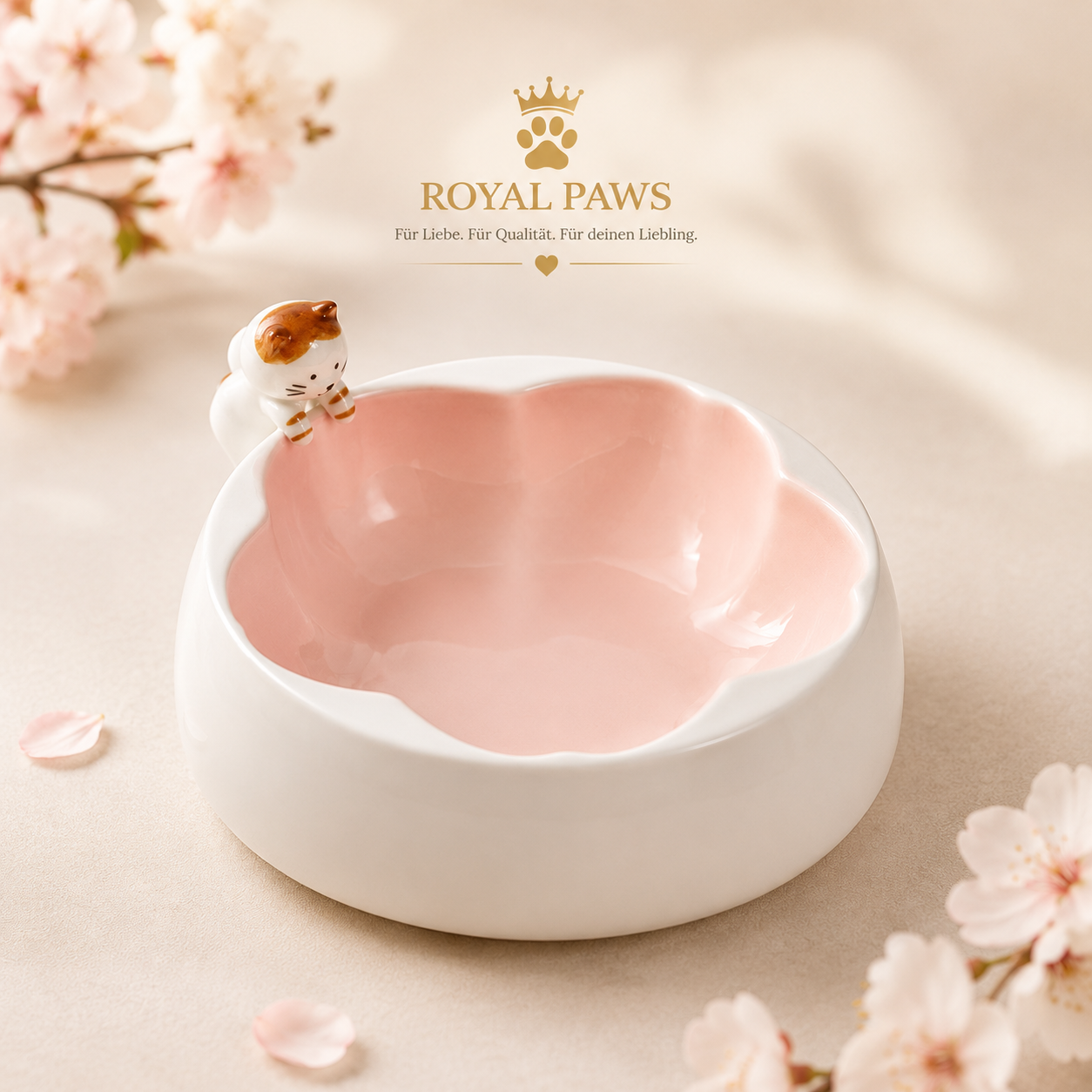 🌸 Royal Paws™ SakuraBloom Napf aus Keramik