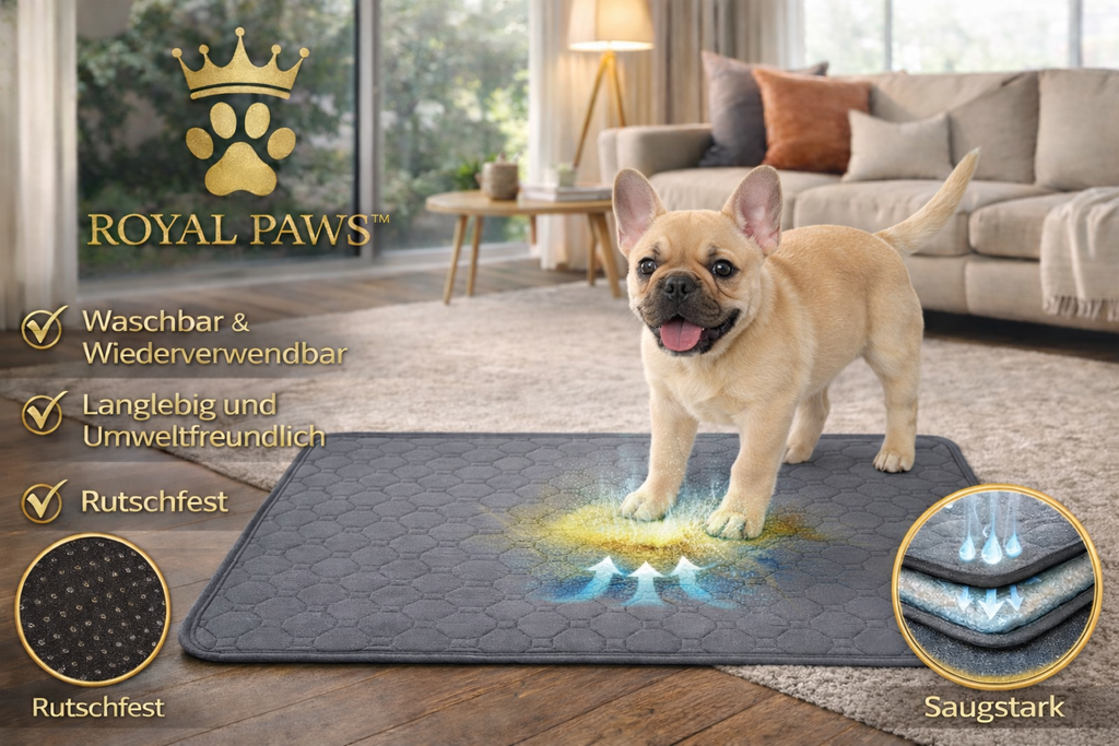 Royal Paws™ Waschbare Premium-Welpenunterlage / Pipiunterlage