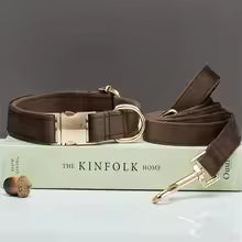 Royal Paws™ Personalisierbares Samt-Halsband & Leinen-Set mit Gravur – Premium Hundehalsband mit Namen